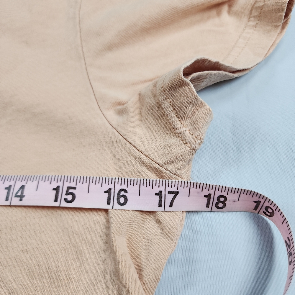 7 Diamonds Cream Tan Cotton Crewneck T Shirt Lightweight Basic Size XS - Picture 5 of 9